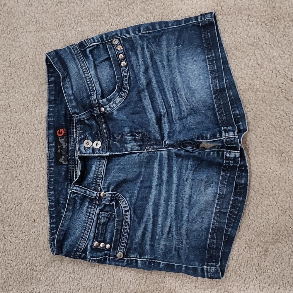 G by Guess Dark Blue Denim Shorts